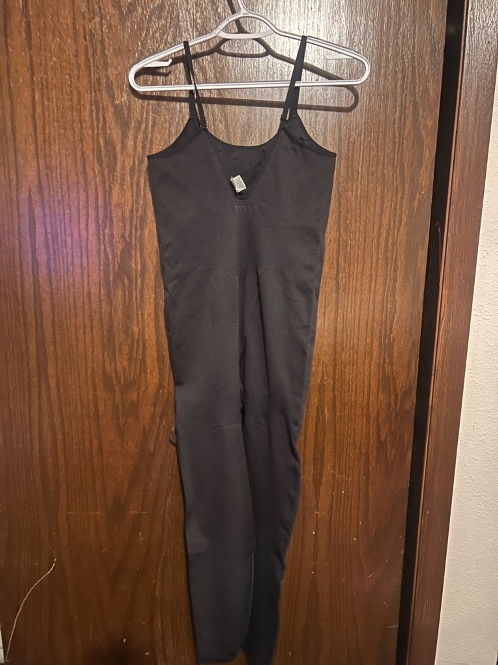 PINK Victoria's Secret Black Slim Jumpsuit with Spaghetti Straps